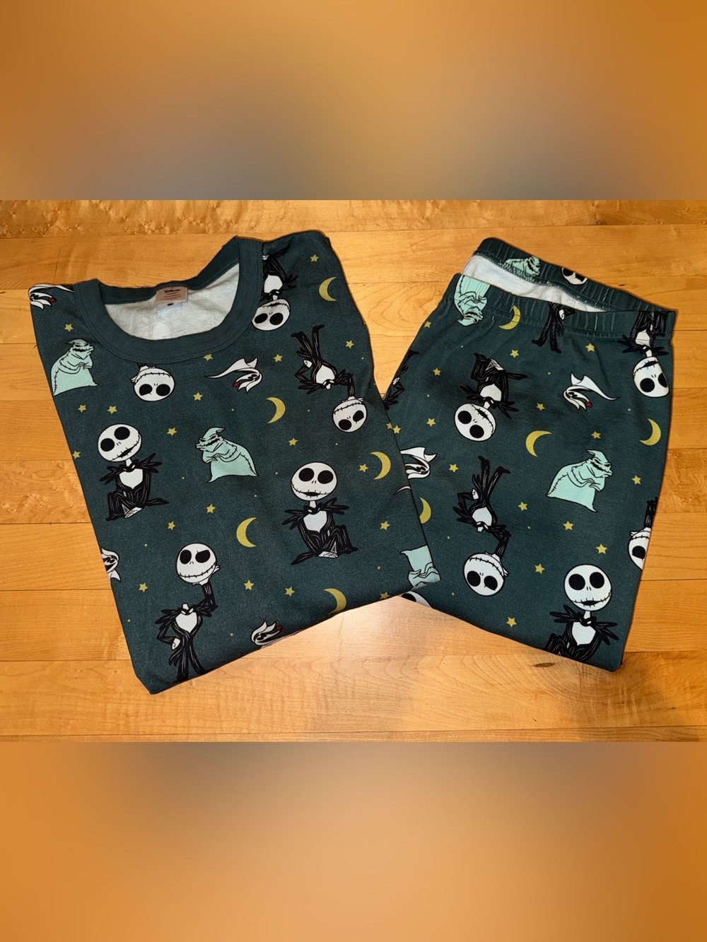 Hanna Andersson The Nightmare Before Christmas pajama set XL organic cotton